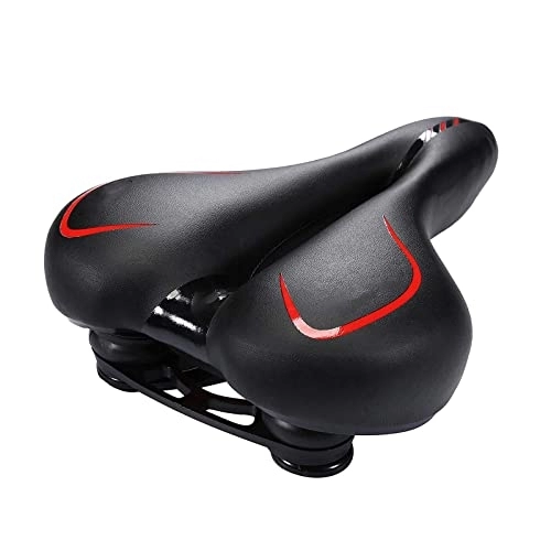 Mountain Bike Seat : CHENMIAOMIAO Mountain Bike Big Ass Bicycle Comfortable Cushion Thickened Silicone Bicycle Saddle Seat Mountain Bike Equipment Accessories (Color : B, Size : M)