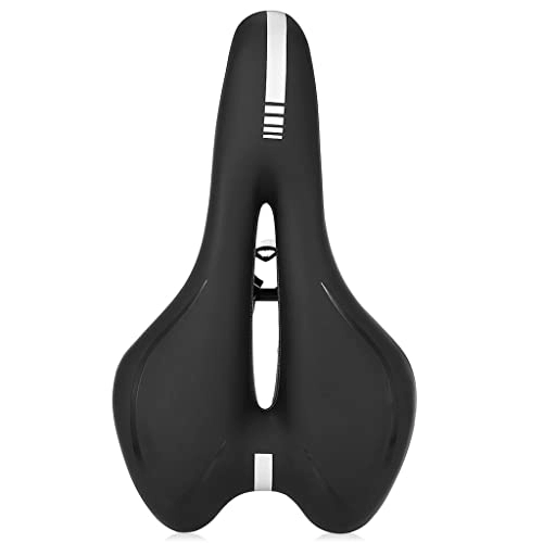 Mountain Bike Seat : CHENMIAOMIAO Silicone Bicycle Seat Cushion Mountain Bike Saddle Seat Cushion Comfortable and Durable Bicycle Accessories Equipment Seat (Color : A, Size : M)