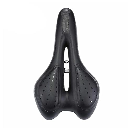 Mountain Bike Seat : CHENMIAOMIAO Silicone Seat Cushion Mountain Bike Thickened Saddle Gel Bicycle Seat Soft Elastic Hollow Cushion Bicycle Seat Accessories (Color : A, Size : M)
