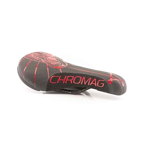Mountain Bike Seat : CHROMAG Overture Unisex Adult MTB / MTB / CYCLE / VAE / E-Bike Saddle, Black / Red, 136 x 243 mm