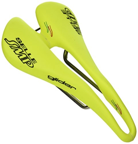 Mountain Bike Seat : Cicli Bonin Unisex's Smp 4Bike Glider Saddles, Yellow Fluo, One Size