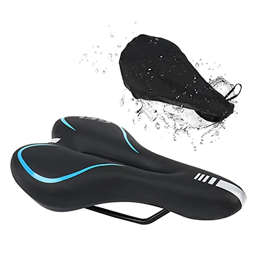 Mountain Bike Seat : CJHZQYY Bicycle Saddle with Gel Cover, Gel Mountain Bike MTB Saddle, Waterproof and Breathable Racing Bicycle Seat, Touring Saddle for Men Women