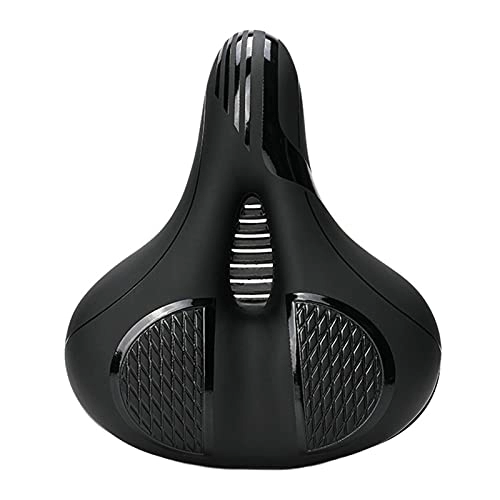 Mountain Bike Seat : Clenp Bicycle saddle men's ladies with shock absorbing and breathable, hollow ergonomic bicycle seat, waterproof breathable mountain bike saddle, strong hold and effective shock absorption Black