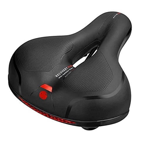 Mountain Bike Seat : Clicitina Cushion Gel Bicycle Saddle Mountain Pad Cushion Comfort Bicycle Seat Soft Bicycle Accessories Mountain Bike Gadget (Red, One Size)