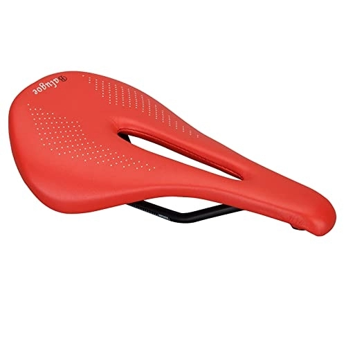 Mountain Bike Seat : CLKPEN Mountain Bike Saddles Ergonomics Breathable Hollow Design Comfortable Bicycle Seat Bow Steel For MTB Road Bike, Red