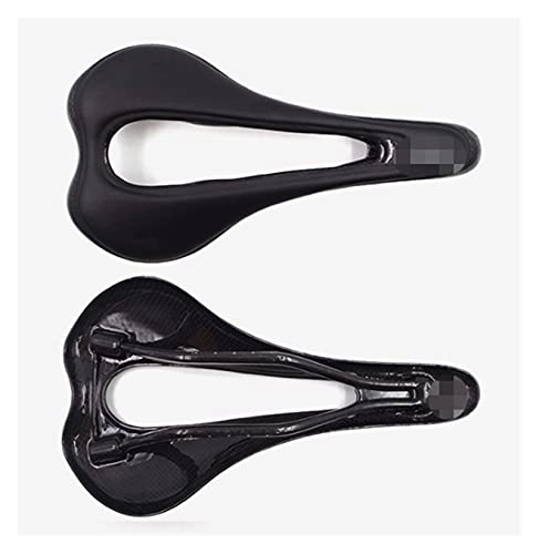 Mountain Bike Seat : CML Bicycle Full Carbon Saddle Road Mtb Mountain Bike Seat Selle Carbon Fiber Wide Comfort Saddle Cycling Parts Men Bike Accessories (Color : Glossy Black)