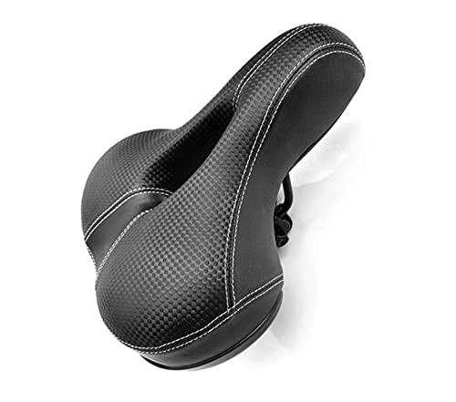 Mountain Bike Seat : CML Bicycle Seat Breathable Bike Saddle Seat Soft Thickened Mountain Bicycle Saddle Pad Cushion Cover Shockproof Bicycle Saddle (Color : Black)