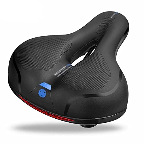 Mountain Bike Seat : CNAJOI-TDZXC Bicycle Saddle, Comfortable, Waterproof, Breathable, Hollow Memory Foam, Saddle with A Big Ass, Spring Ball Design, for Mountain Bike, Trekking, Touring Saddle, Racing Bike, Blue