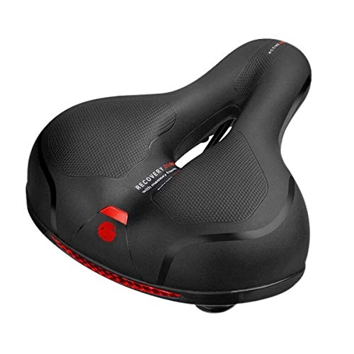 Mountain Bike Seat : COEWSKE Bike Seat Waterproof Breathable Dual Spring Designed Bicycle Saddle Suitable for Women Men Mountain Bike Road Bike Saddle (Black Red)