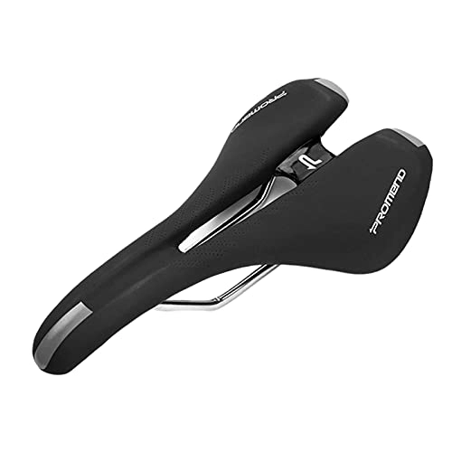 Mountain Bike Seat : Colcolo Comfortable Road Mountain Bike Seat C66 Foam Padded Leather Bicycle Saddle for Men Women Everyone, with Taillight, Waterproof, Soft - Black Gray