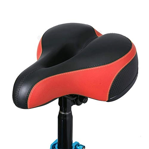 Mountain Bike Seat : Comfortable Bicycle Saddle Reflective Wide Big Bum Bikes Bicycle Shockproof Gel Comfort Saddle Seat Cushion