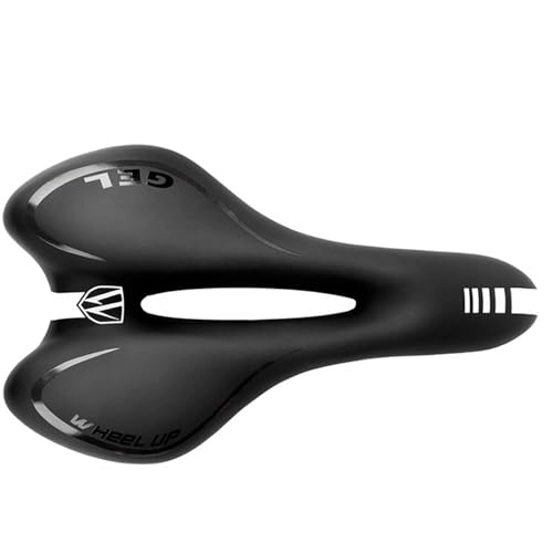 Mountain Bike Seat : Comfortable Bike Saddle, Road Mountain MTB Gel Bicycle Seat for Men and Women, Provides Great Comfort for Riding Bike, Black, One Size