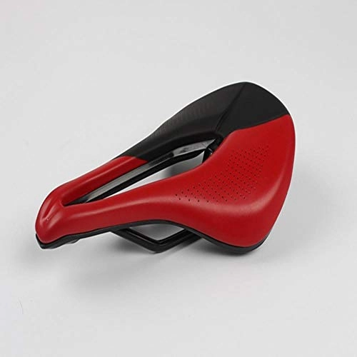 Mountain Bike Seat : Comfortable Bike Seat for Men-Mens Padded Bicycle Saddle with Soft Cushion - Improves Comfort for Mountain Bike black-red