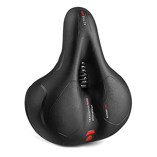 Mountain Bike Seat : Comfortable Bike Seat Waterproof Shock Absorbing Anti-slip ​Bicycle Saddle with Central Relief Zone and Ergonomics Design for Mountain Bikes, Road Bikes, Men and Women, Red