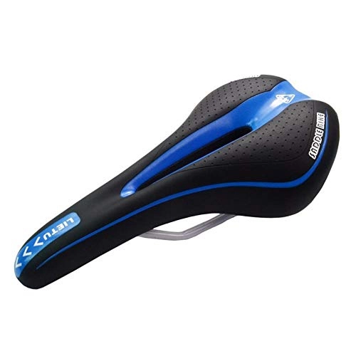 Mountain Bike Seat : Comfortable Men Wemen Bike Seat Mountain Bicycle Saddle Cushion Cycling Pad Waterproof Soft Breathable central Relief Zone Bicycle Saddle-Black Blue