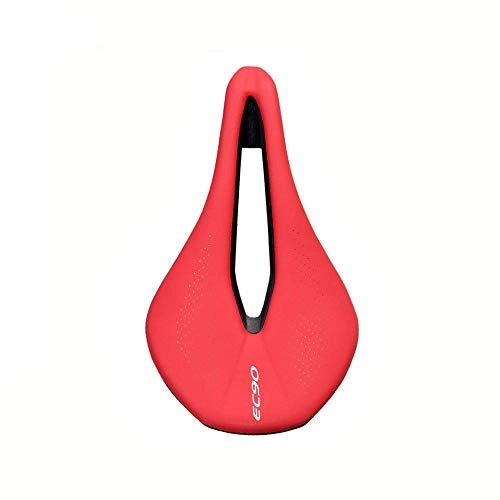 Mountain Bike Seat : Comfortable Men Women Bike Seat Bike Seat For Cruiser / Road Bikes / Touring / Mountain Bike Mens & Womens 3 Colors Bicycle Riding Equipment Soft Breathable (Color : Red)
