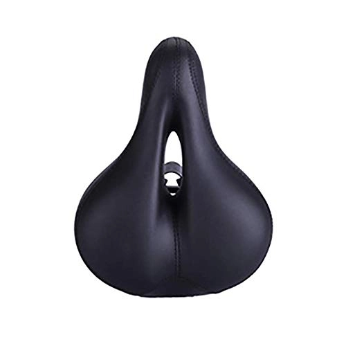 Mountain Bike Seat : Comfortable Men Women Bike Seat Memory Foam Padded Leather Wide Bicycle Saddle Cushion, Waterproof, Dual Spring Designed, Soft, Breathable, Fit Most Bikes, Black
