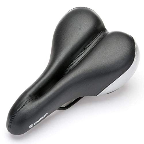 Mountain Bike Seat : Comfortable Men Women Bike Seat Memory Foam Padded Leather Wide Bicycle Saddle Cushion, Waterproof, Soft, Breathable, Fit Most Bikes