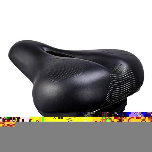Mountain Bike Seat : Comfortable Men Women Bike Seat Memory Foam Padded Leather Wide Bicycle Saddle Cushion with Taillight, Waterproof, Dual Spring Designed, Soft, Breathable, Fit Most Bikes