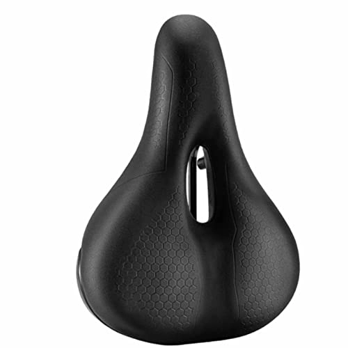 Mountain Bike Seat : Comfortable Oversized Bike Seat, Mountain or Road Bikes, Extra Wide Bicycle Saddle Replacement with Memory Foam Cushion, Black2, One Size