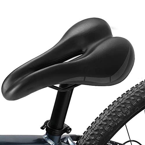 Mountain Bike Seat : COUYY Bicycle saddle Mountain Bike Saddle PU Leather Comfortable MTB Road Cycling Breathable Shockproof Bicycle Seat Cushion