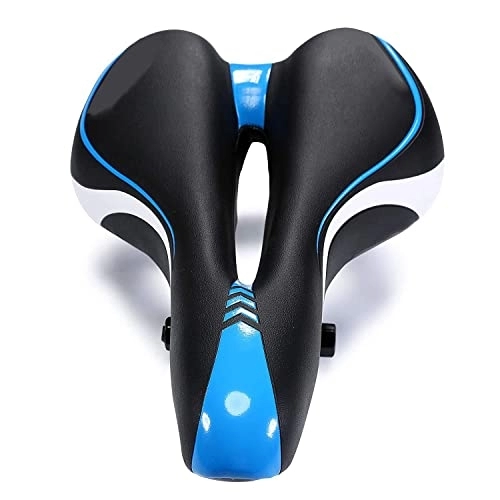 Mountain Bike Seat : COUYY Bicycle saddle Mountain bike seat cushion road bike saddle hollow breathable soft seat cushion bicycle parts accessories, Blue