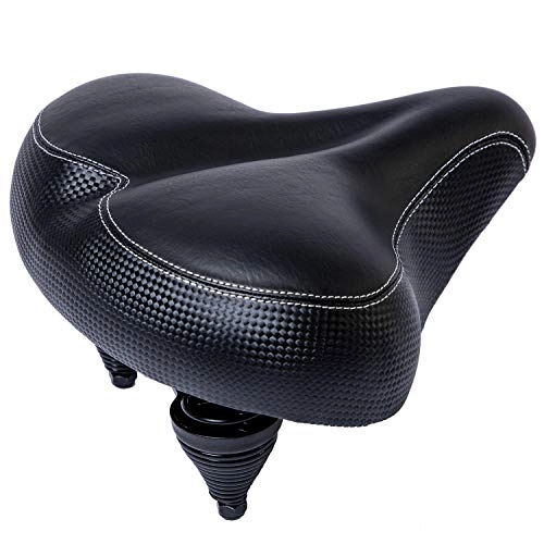 Mountain Bike Seat : COZYROOMY Wide Comfortable Bike Seat - Bicycle Saddle is Thickened, Widened, High Rebound Foam Padded, Soft Breathable Double Spring Design for Most Indoor Outdoor Bike.1 Year Warranty