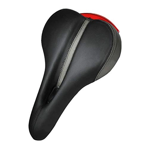 Mountain Bike Seat : Crazystore Mountain Bike Seat with LED Lights Soft Road Bike Saddle Universal Bicycle Saddle with Taillight Integrated Cycling Safety Protection Accessories