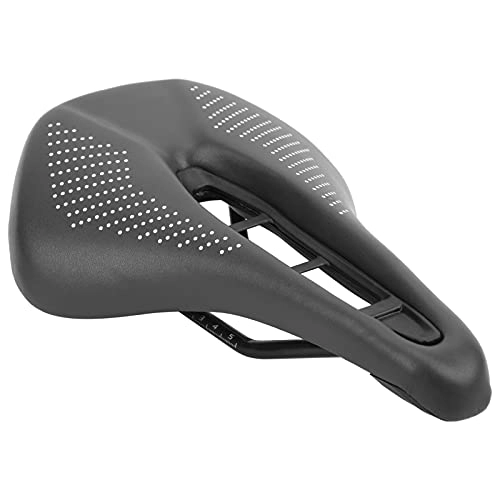 Mountain Bike Seat : CUTULAMO Bicycle Saddle, Streamlined Shape Bike Cover Waterproof Wide Tail Wing Design Comfortable and Breathable for Mountain Bike(Black and white dots)