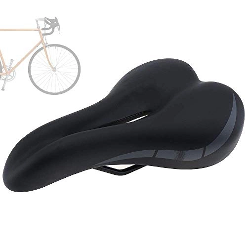 Mountain Bike Seat : cvhtroe Most Comfortable Bike Seat; Extra Wide and Padded Bicycle Saddle Front Seat Bike Saddle Seat With Hollow Breathable Design For Mountain Bicycle