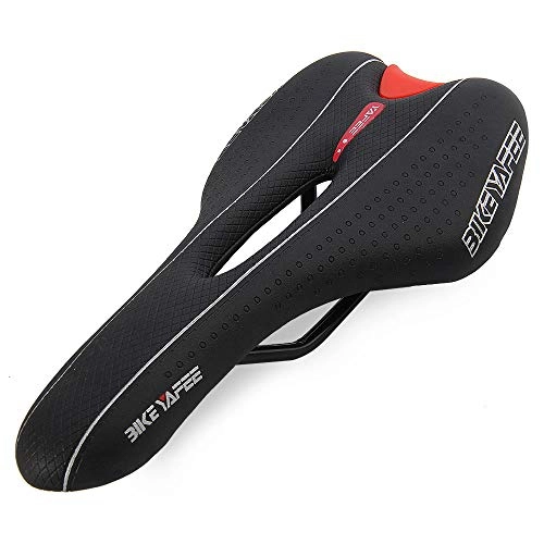 Mountain Bike Seat : Cxraiy-HO Bicycle seat Bike Seat Gel Bicycle Saddle Universal Fit for Exercise And Outdoor Bikes - Wide Soft Padded Bike Saddle For Women and Men Bicycle saddle (Color : Black)