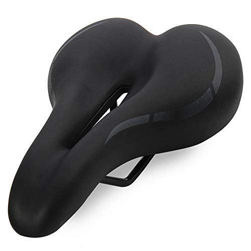 Mountain Bike Seat : Cxraiy-HO Bicycle seat Comfortable Gel Bike Seat Cover With Black Waterproof Saddle Cover For Road Bike Mountain Bike With Reflective Strips Mens & Womens Bicycle saddle