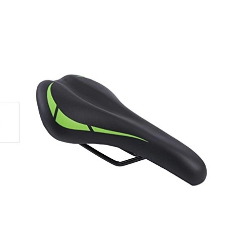 Mountain Bike Seat : Cxraiy-SP Bicycle Seat Cushion Soft Breathable Shock Absorbing Mountain Bike Saddle Unisex Comfort Cushion Bicycle Seat (Color : Green)