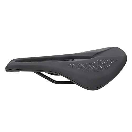 Mountain Bike Seat : Cycling Saddle Cushion Pad Seat PU Black Road Mountain Bike Bicycle Soft Hollow for Training Competition for Home Entertainment