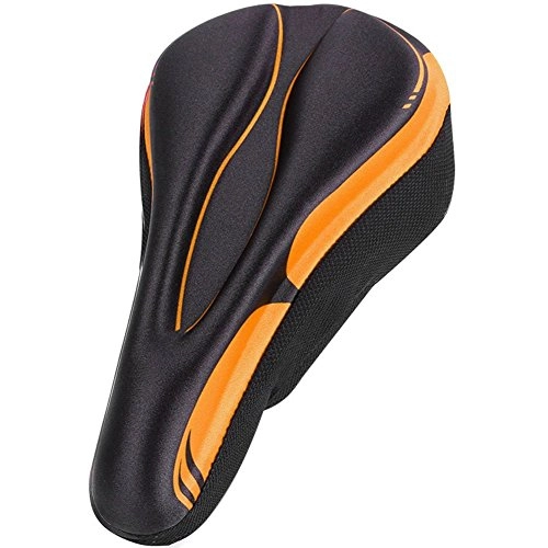 Mountain Bike Seat : Da Jia Inc Bike Seat Cushion Cover Soft 3D Silicone Double Gel Bicycle Saddle Seat Cover in Road Bike Mountain Bike and Stationary Exercise Bike Outdoor or Indoor Cycling(Dynamic Yellow)