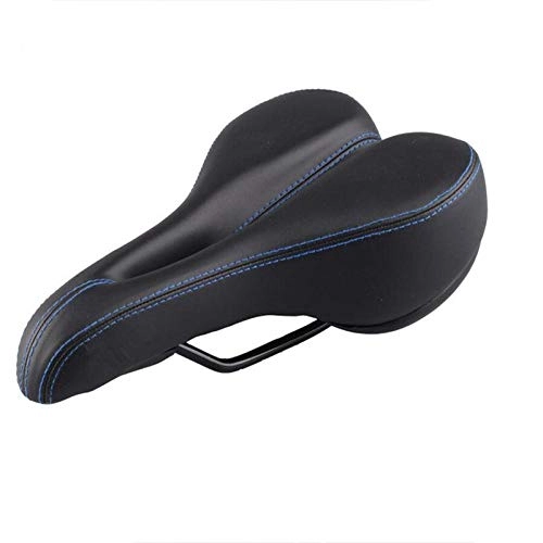 Mountain Bike Seat : Daioy Bike Seat Bicycle Seat Saddle Mountain Bike Seat Cushion Hollow Comfortable And Breathable Bicycle Riding Accessories Black White Line Black Blue Line