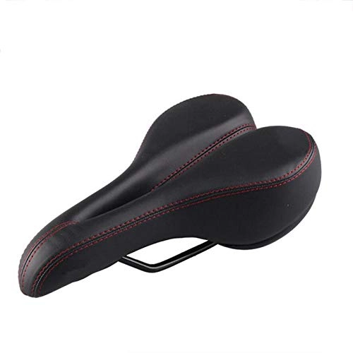 Mountain Bike Seat : Daioy Bike Seat Bicycle Seat Saddle Mountain Bike Seat Cushion Hollow Comfortable And Breathable Bicycle Riding Accessories Black White Line Black Red Line