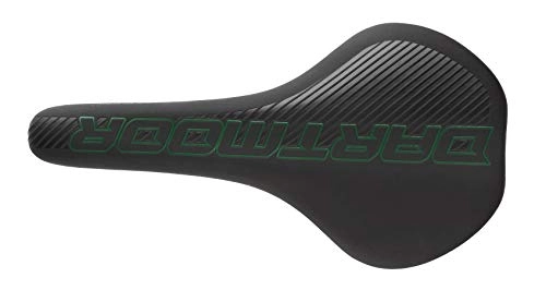 Mountain Bike Seat : DARTMOOR Arrow Unisex Mountain Bike Saddle, unisex, DART-A2579, black / green, 140x280mm