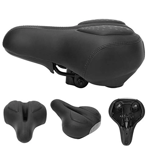 Mountain Bike Seat : DAUERHAFT Bicycle Saddle Non-slip Adjustable Hollow Bicycle Accessory with Reflextive Board