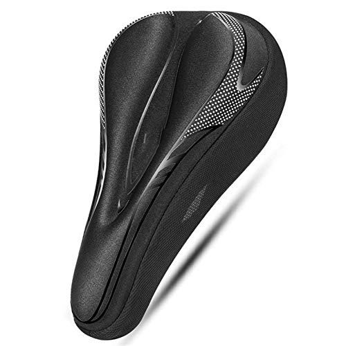 Mountain Bike Seat : DDSP 24 * 25cm Black Soft Large Gel Road MTB Mountain Bike Bicycle Saddle Seat Cover Pad Cushion Outdoor Sports Cycling Equipment Outdoor (Color : I)