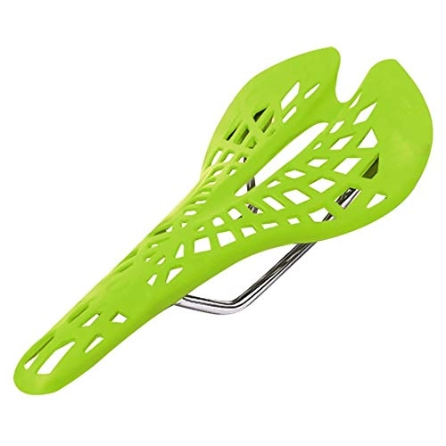 Mountain Bike Seat : DDSP Plastic Bicycle Saddle Mountain MTB Bike Saddle Seat PVC Cushion Cycling Bicycle Saddle Outdoor (Color : Green)