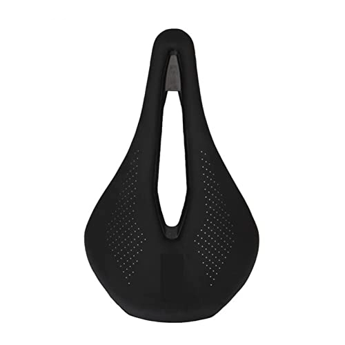 Mountain Bike Seat : Dedbol Shockproof Mountain Bike Racing Seat New Bicycle Saddle MTB Road Bike Saddle PU Hollow Breathable Seat Fit For Bicycle Accessories (Color : Black)