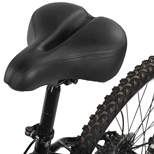 Mountain Bike Seat : Demeras High durability Comfort Cushion Cycling Accessory wear-resistant robust Shock Absorption Mountain Bike Saddle Seat exquisite workmanship for Home Entertainment(black)