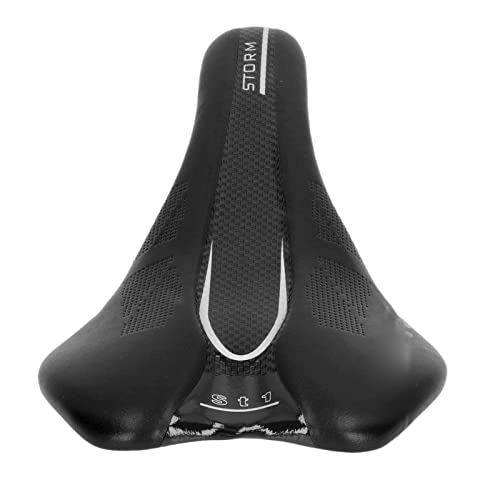 Mountain Bike Seat : Demeras Mountain Bike Saddle, Mountain Bike Soft Ergonomic Design Microfiber Leather Breathable Universal for Road Bikes(Black)