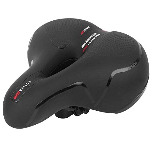 Mountain Bike Seat : Density Good Elastic Large Ass Mountain Bike Saddle Comfortable Bicycle Seat Cushion Cycling Equipment Accessory 188 Black Red Bike Thicken High Saddle Bicycle Seat
