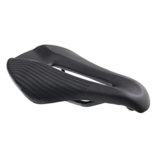 Mountain Bike Seat : DHOMY Bike Seat, Bicycle Seat for Men and Women Carbon Fiber Lightweight Prostate Relief Bicycle Seat for Road Mountain Comfort Bike Saddle (Color : Black, Size : 145MM)