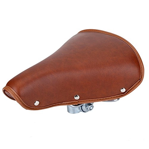 Mountain Bike Seat : Dilwe Bike Seat, Adjustable Comfortable PU Leather Bicycle Saddle with Springs for Mountain Bike Cycling Outdoor Exercise