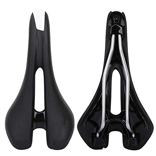 Mountain Bike Seat : Dilwe Saddle, 2 Colors, Mountain Road Bike Comfortable Shockproof Saddle Replacement Accessory (Black)