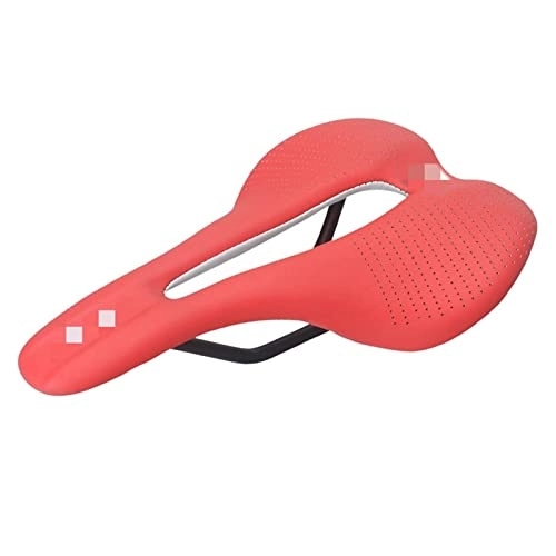 Mountain Bike Seat : DSFHKUYB LINGJ SHOP Compatible With TS20 Saddle Bicycle Saddle Mountain Bike Saddle Bicycle Seat MTB 215g MTB Saddle 7 * 7 Rail Seat Compatible With Bicycle Accessories (Color : Red)