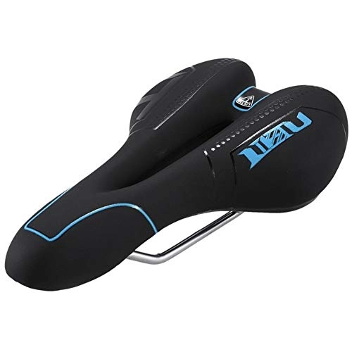 Mountain Bike Seat : DXLANS Bike Seat Bicycle Saddle Soft Comfortable Breathable Cushion MTB Mountain Bike Saddle Skidproof Silicone Cycling Seat (Color : Blue, Size : One size)